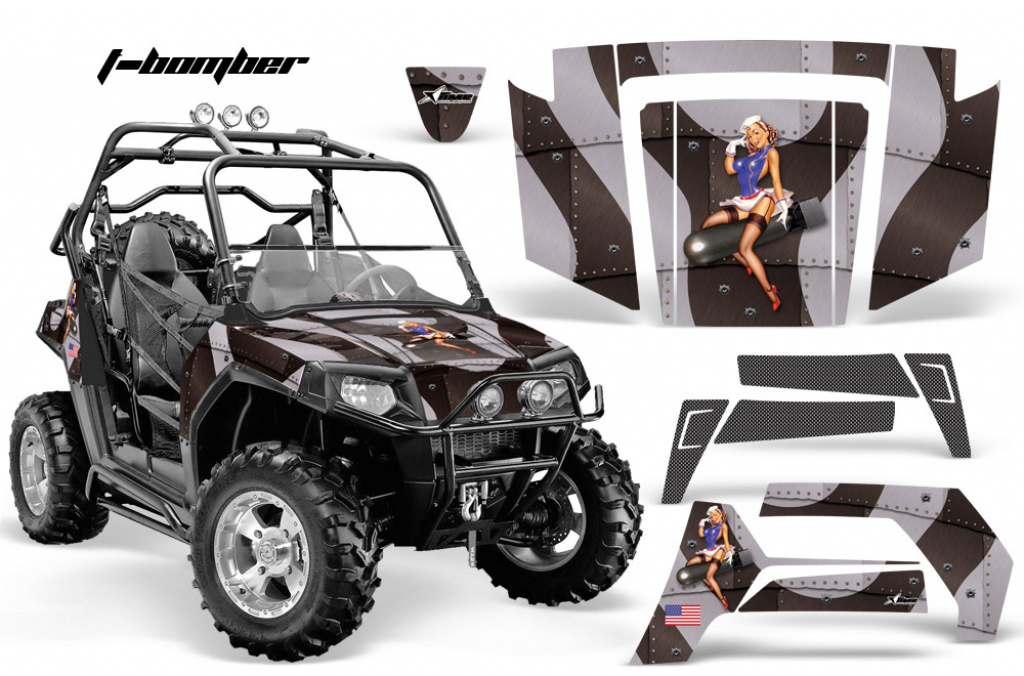 T-Bomber Schwarz für Polaris RZR 800/s 06-10