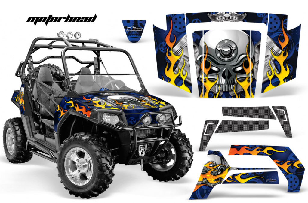 Motorhead Blau für Polaris RZR 800/s 06-10