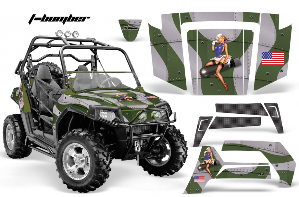 T-Bomber Grün für Polaris RZR 800/s 06-10