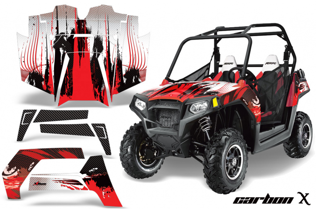 Carbon-X Rot für Polaris RZR 800/s 11-14