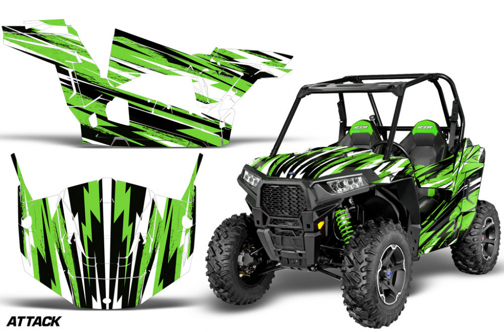 Attack Grün für Polaris RZR 900S/1000S 2 Türer 15-20