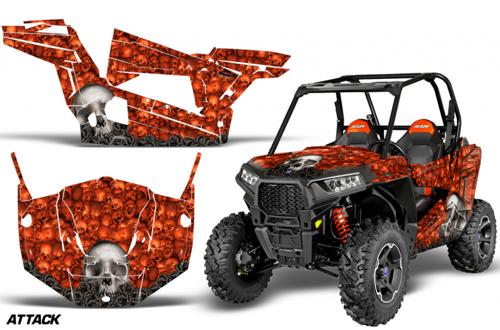 Bone Collector Orange für Polaris RZR 900S/1000S 2 Türer 15-20