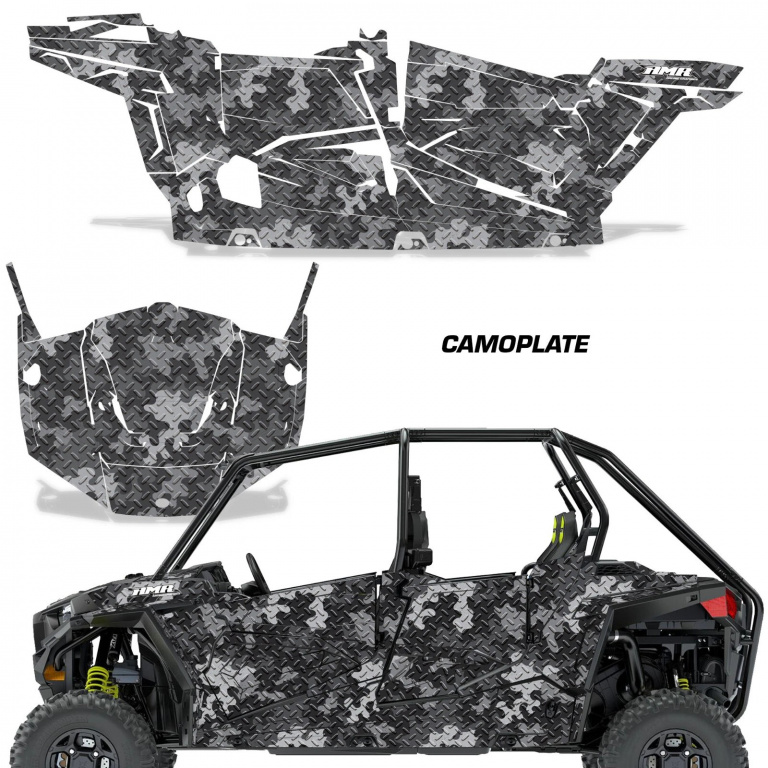 Camoplate Schwarz für Polaris RZR 900S/1000S 4 Türer 15-20