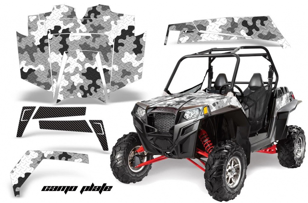 Camoplate Weiß für Polaris RZR 900XP 11-14