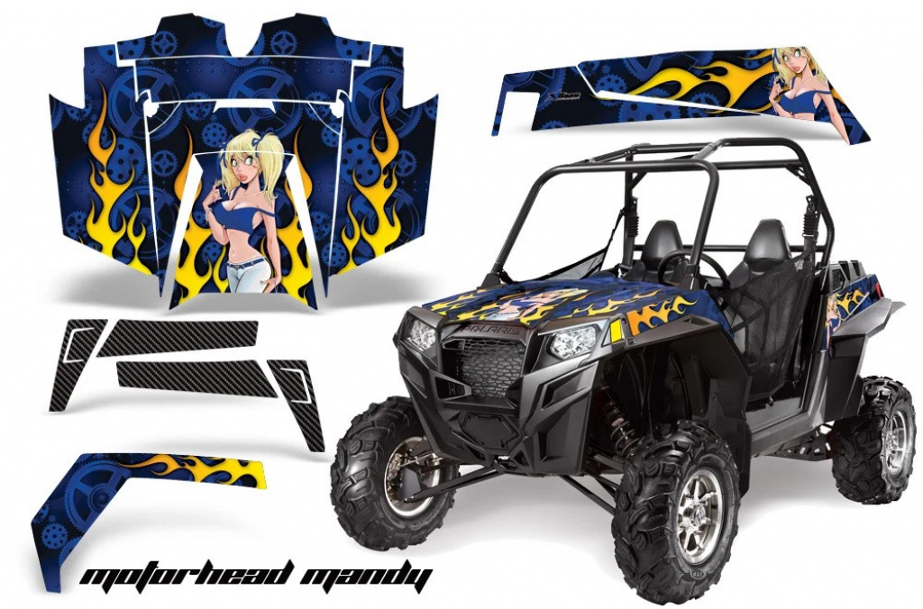Motorhead-Mandy Blau für Polaris RZR 900XP 11-14