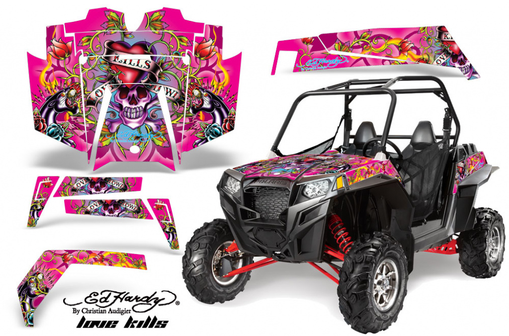 Ed-Hardy - LoveKills Pink für Polaris RZR 900XP 11-14
