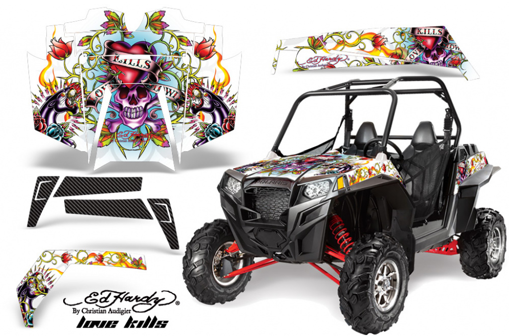 Ed-Hardy - LoveKills Weiß für Polaris RZR 900XP 11-14