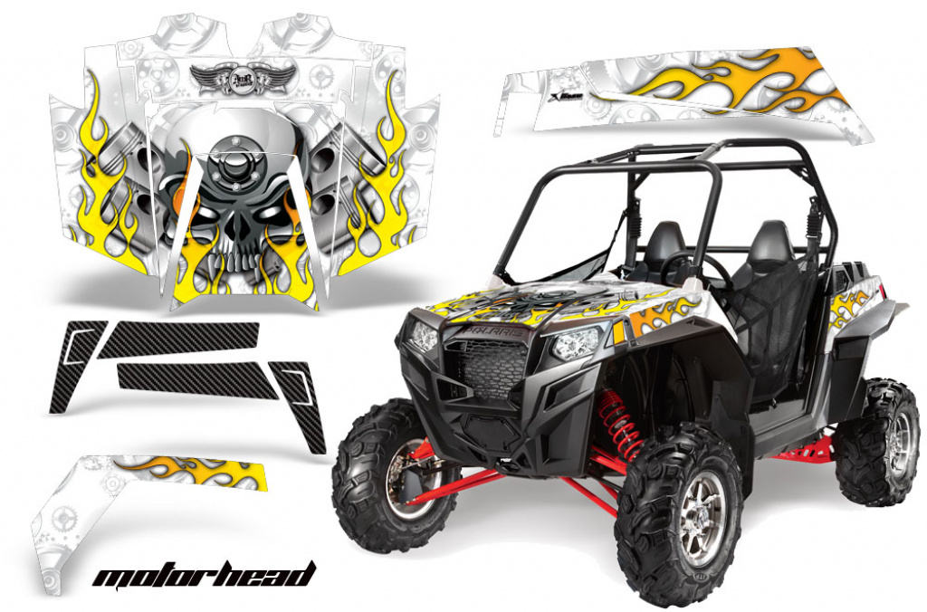 Motorhead Weiß für Polaris RZR 900XP 11-14