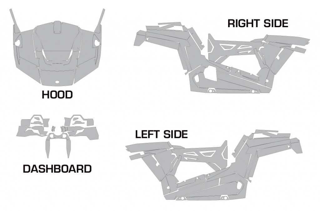 Schnittmuster für Polaris RZR 900 Trail 15-20