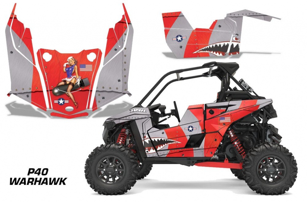 P40-Warhawk Rot für Polaris RZR RS1