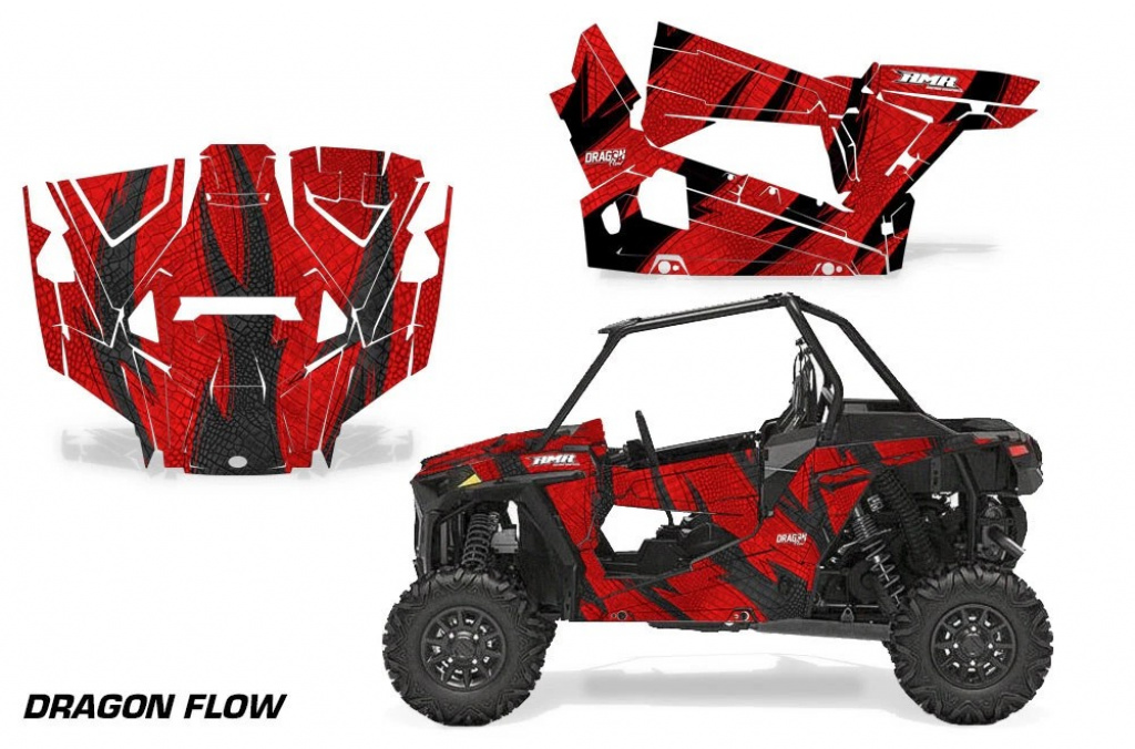 Dragon Flow Rot für Polaris RZR Turbo 1000 2 Türer 19-23