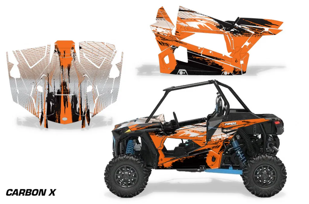Carbon-X Orange für Polaris RZR Turbo S 1000 2 Türer 19-23
