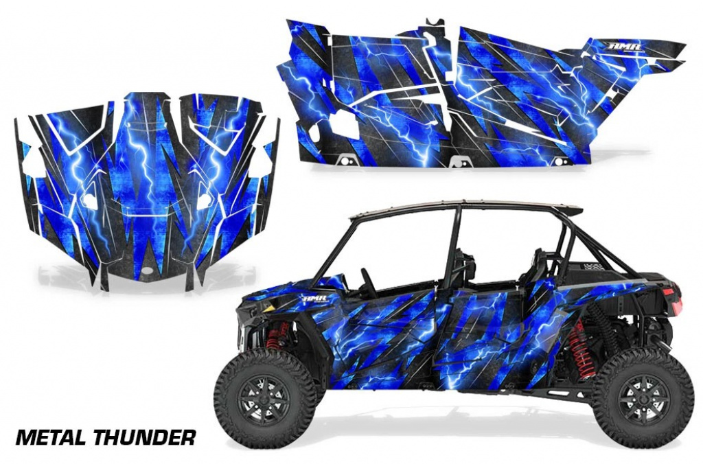 Metal Thunder Blau für Polaris RZR XP EPS 1000 4 Türer 19-23