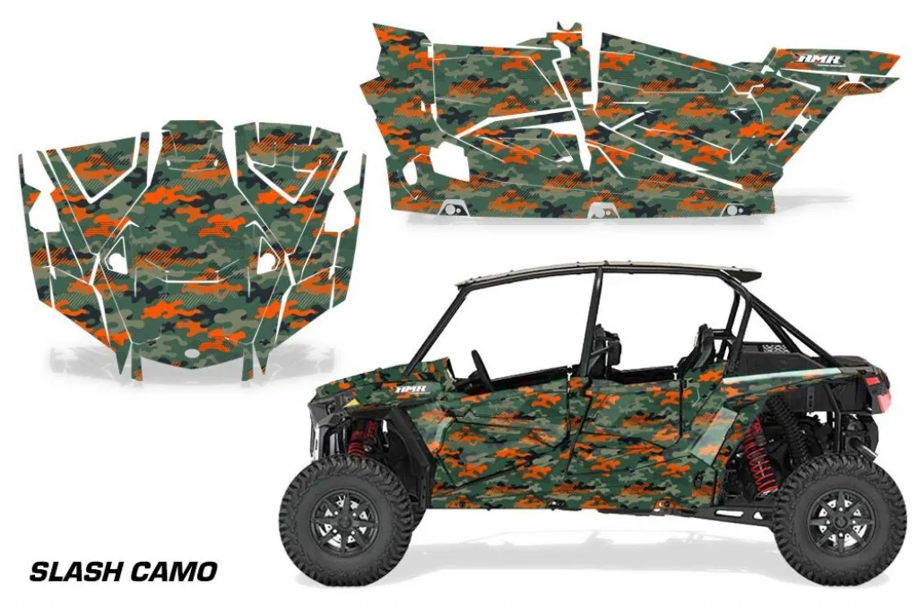 Slash Camo Orange für Polaris RZR Turbo S 1000 4 Türer 19-23