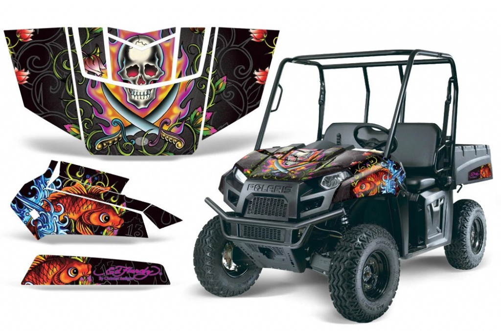 Ed-Hardy - Pirates Schwarz für Polaris Ranger EV Electric 09-15