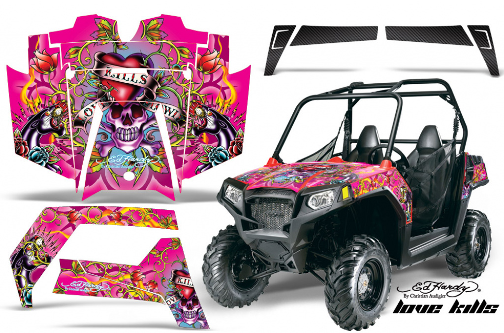 Ed-Hardy - LoveKills Pink für Polaris Ranger RZR 570