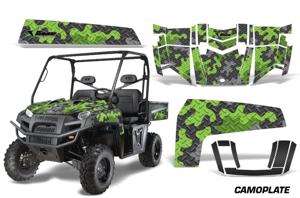 Camoplate Grün für Polaris Ranger XP500-900D 10-14