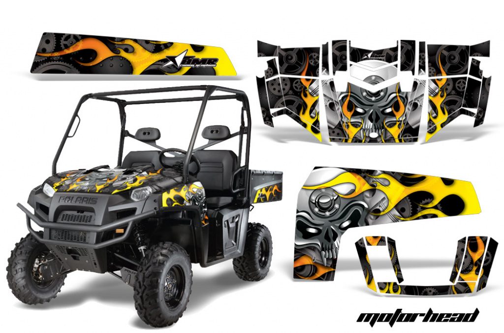 Motorhead Schwarz für Polaris Ranger XP500-900D 10-14