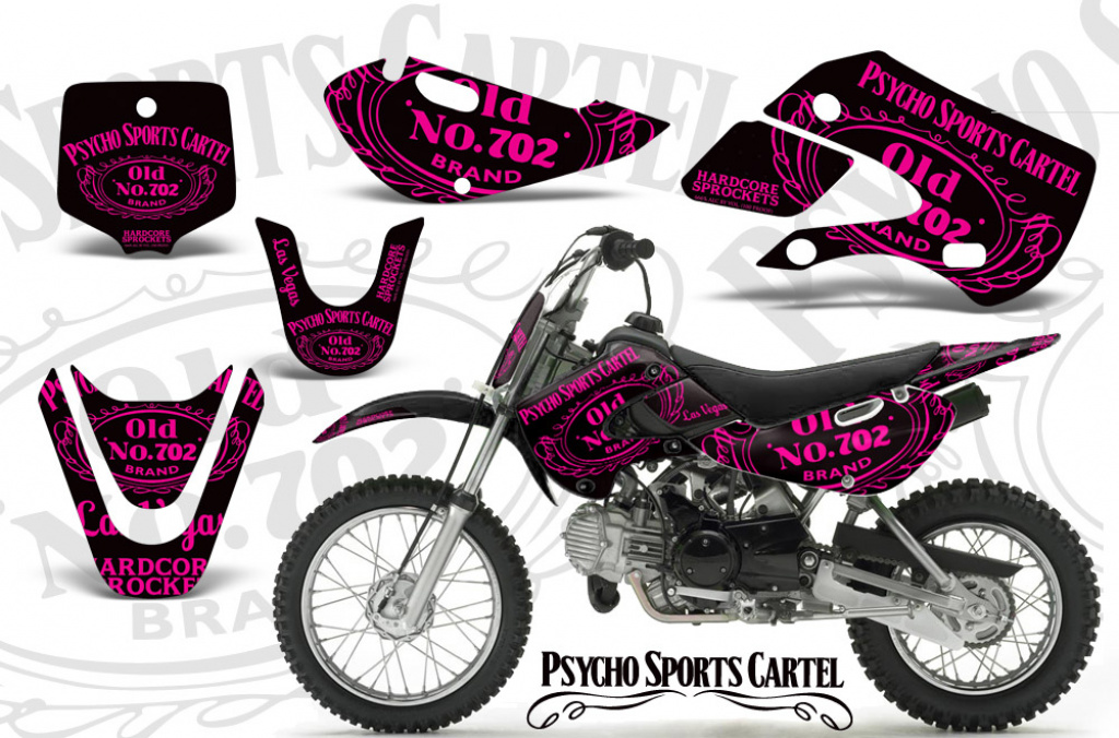 PSC - Whisky Pink mit Nummernfeldern für Suzuki DRZ 110 All Years