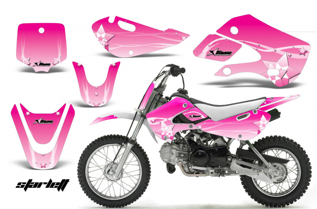 Starlett Pink mit Nummernfeldern für Suzuki DRZ 110 All Years