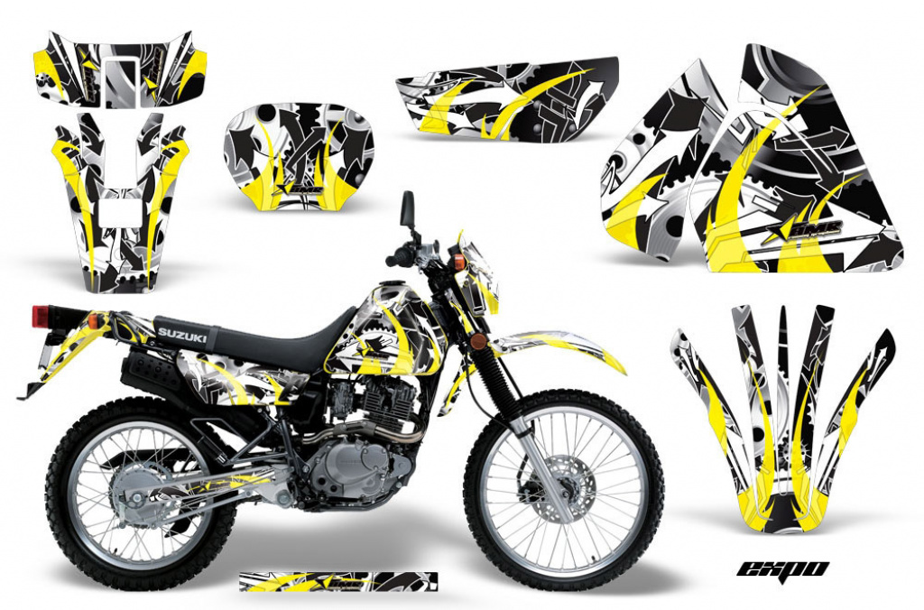 Expo Gelb mit Nummernfeldern für Suzuki DRZ 200 SE 1996-2009