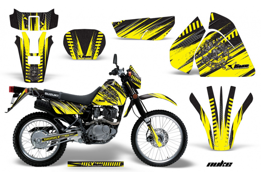 Nuke Gelb mit Nummernfeldern für Suzuki DRZ 200 SE 1996-2009