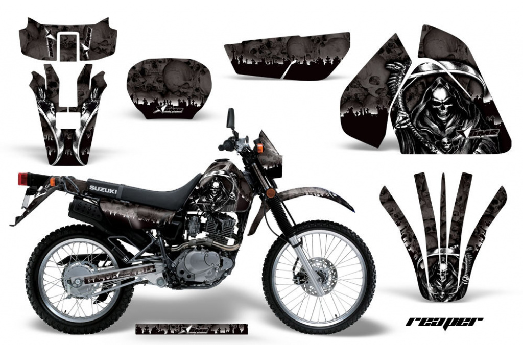 Reaper Schwarz mit Nummernfeldern für Suzuki DRZ 200 SE 1996-2009