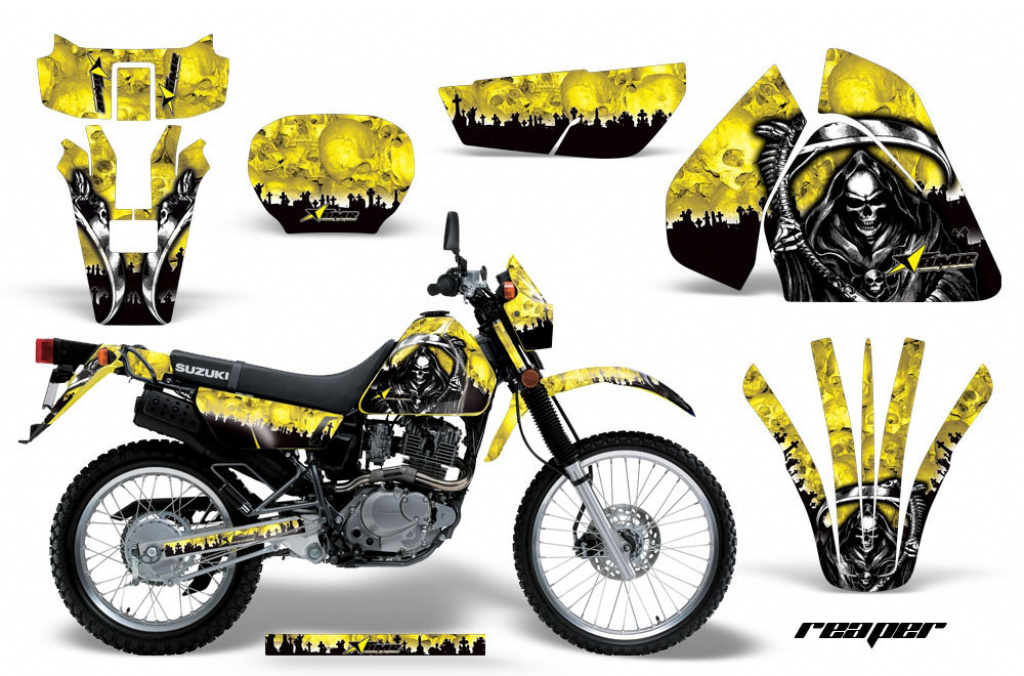 Reaper Gelb mit Nummernfeldern für Suzuki DRZ 200 SE 1996-2009