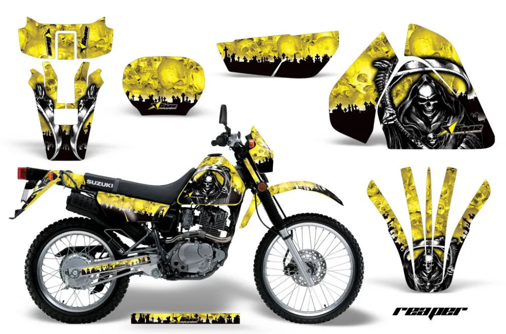 Reaper Gelb mit Nummernfeldern für Suzuki DRZ 200 SE 1996-2009