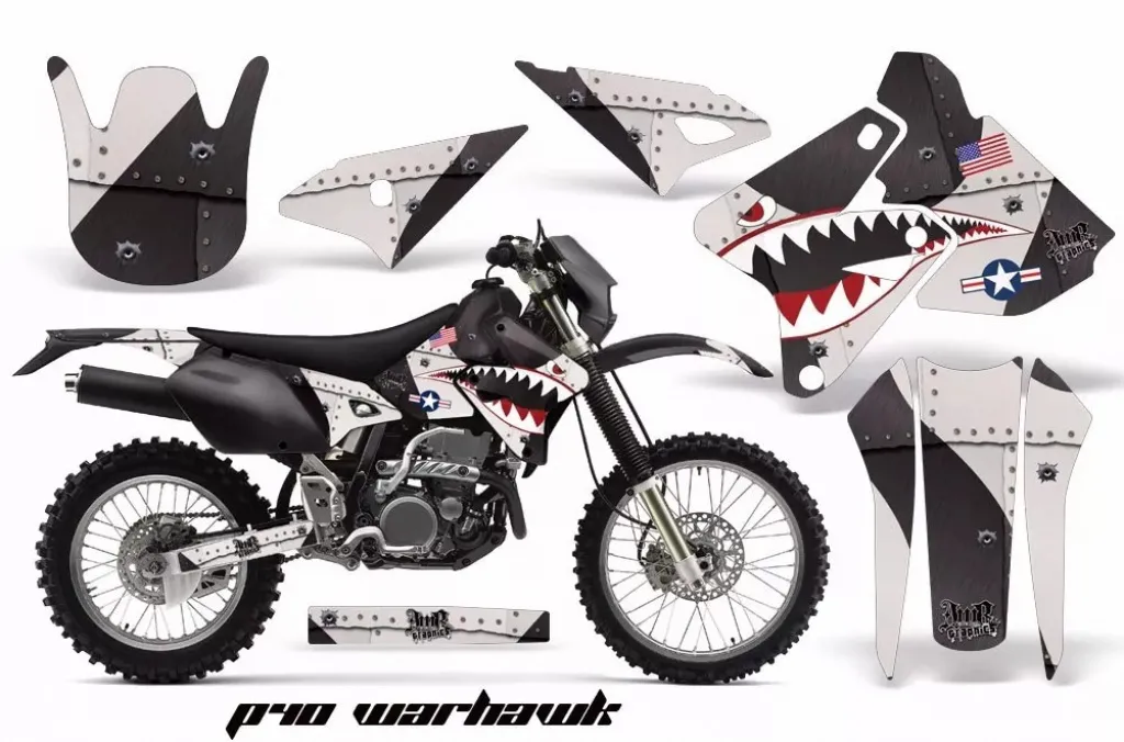 P40-Warhawk Schwarz ohne Nummernfeldern für Suzuki DRZ 400 S/SM 2000-2023