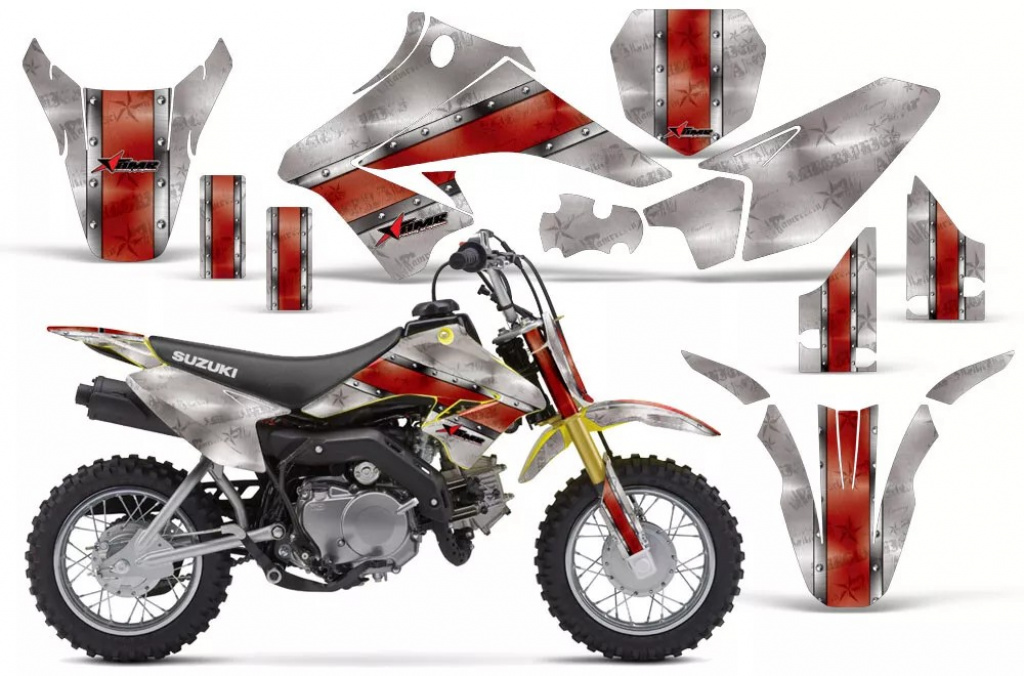 Bullet Proof Rot mit Nummernfeldern für Suzuki DRZ 70 2008-2016