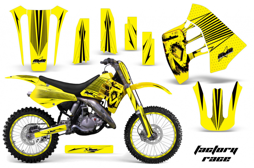 Factory Race Gelb mit Nummernfeldern für Suzuki RM 125 1992