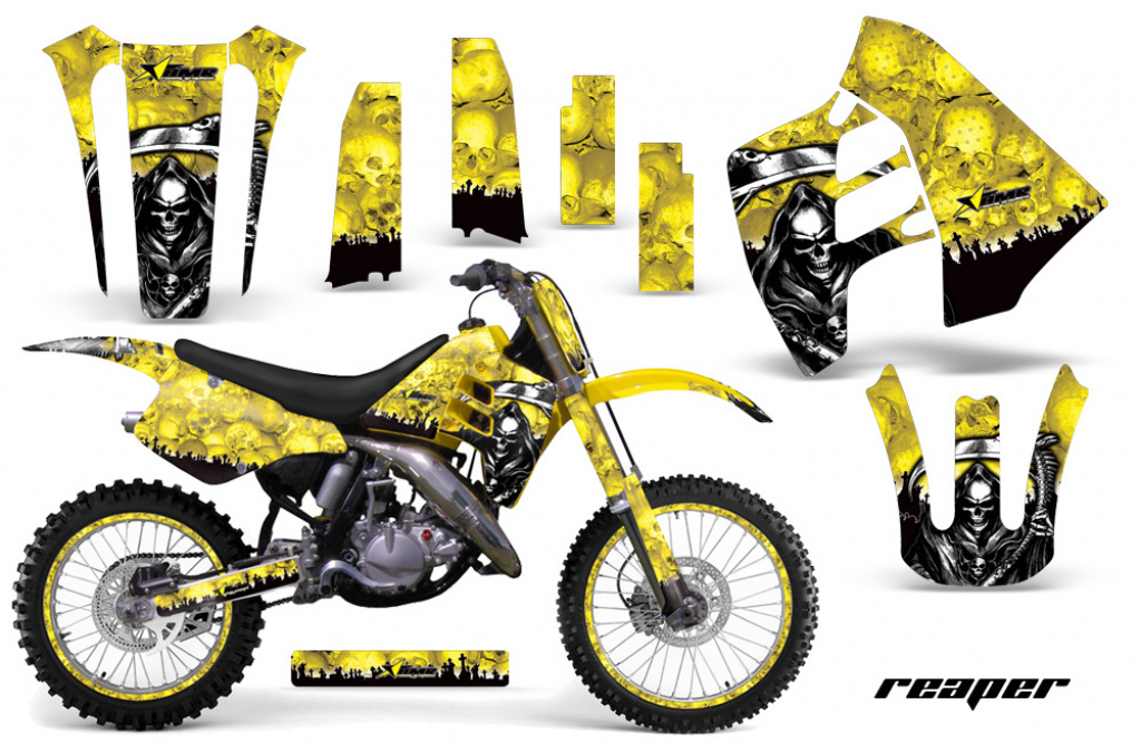 Reaper Gelb mit Nummernfeldern für Suzuki RM 125 1992