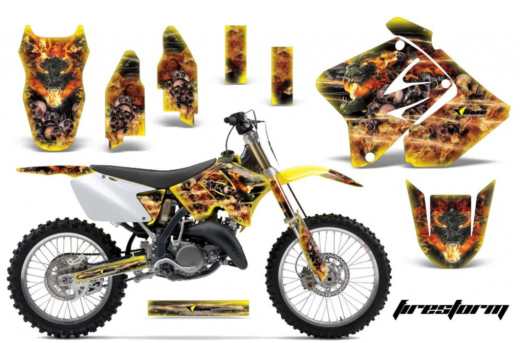 Firestorm Gelb ohne Nummernfeldern für Suzuki RM 125 2001-2009