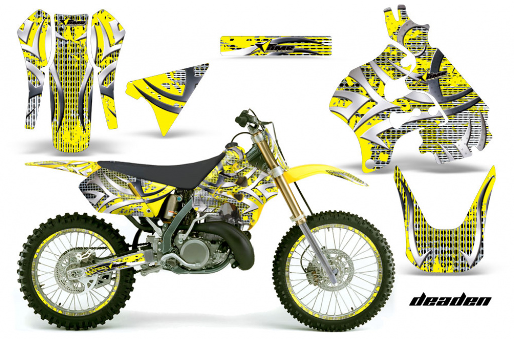 Deaden Gelb mit Nummernfeldern für Suzuki RM 125 1996-1998