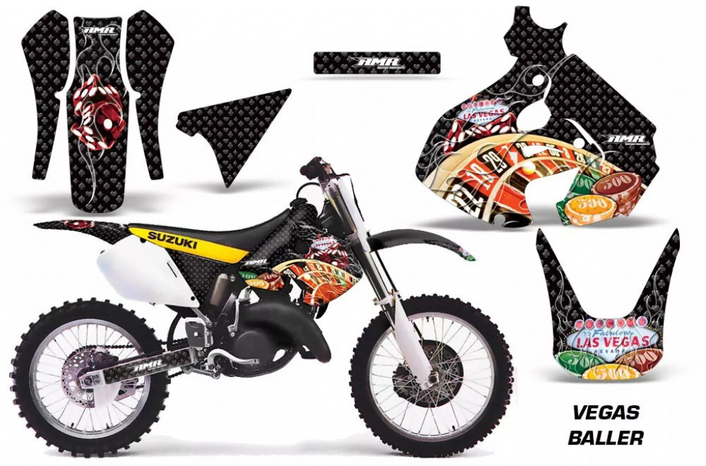 Vegas Baller Schwarz ohne Nummernfeldern für Suzuki RM 125 1999-2000