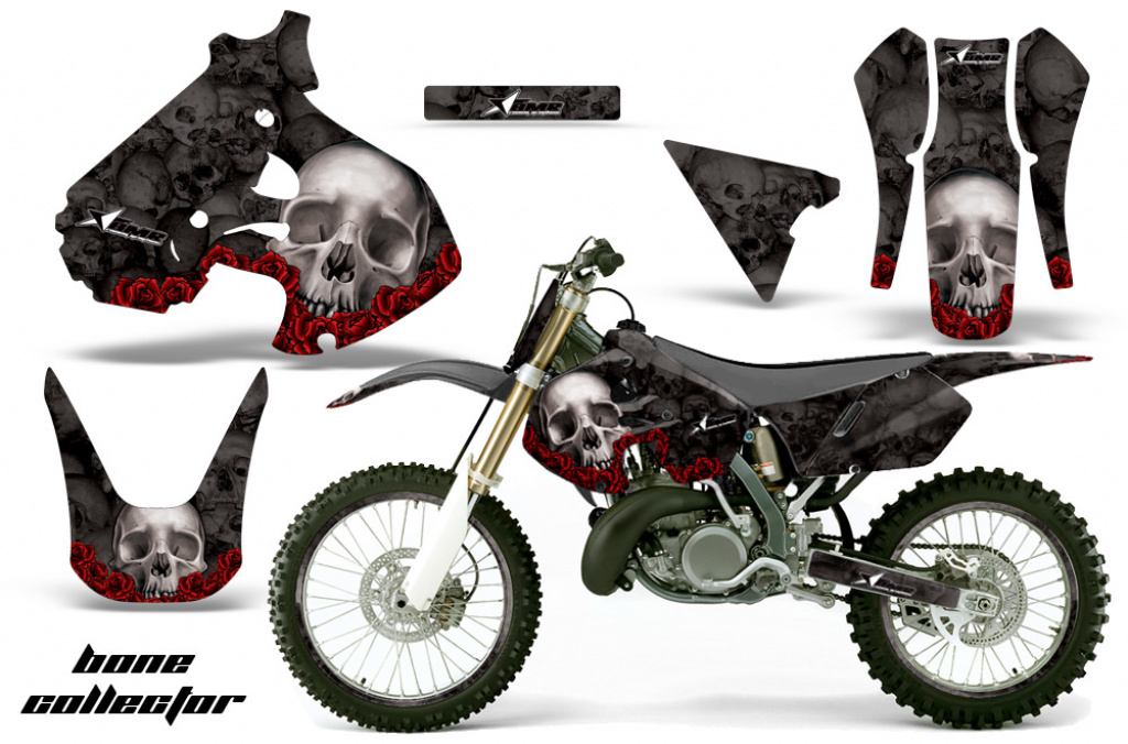 Bone Collector Schwarz mit Nummernfeldern für Suzuki RM 250 1999-2000