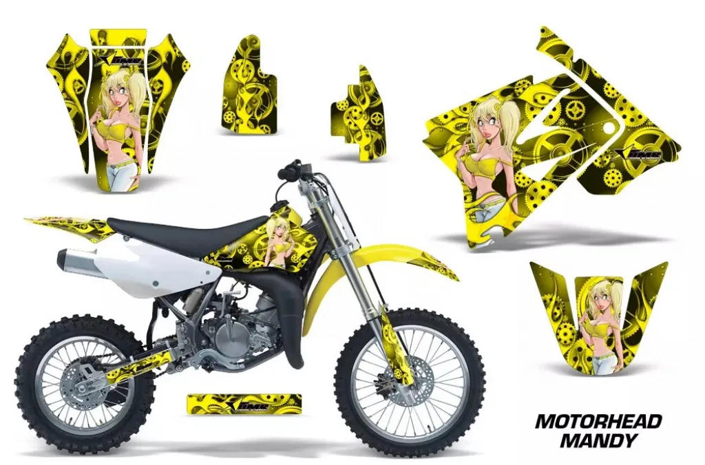 Motorhead Mandy Gelb ohne Nummernfeldern für Suzuki RM 85 2001-2023