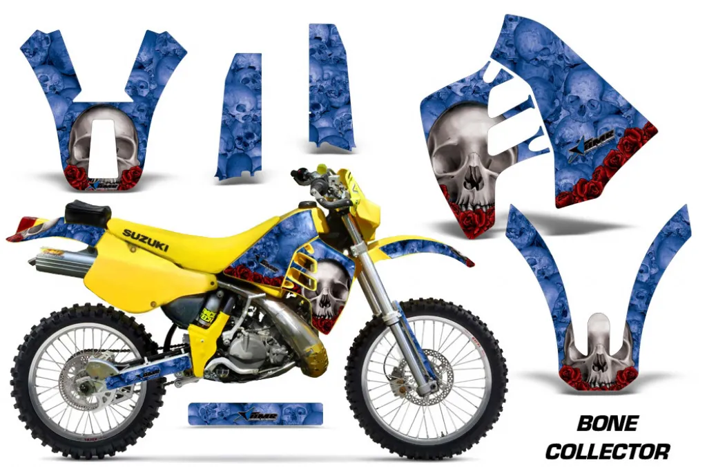 Bone Collector Blau ohne Nummernfeldern für Suzuki RMX 250 1989-1998
