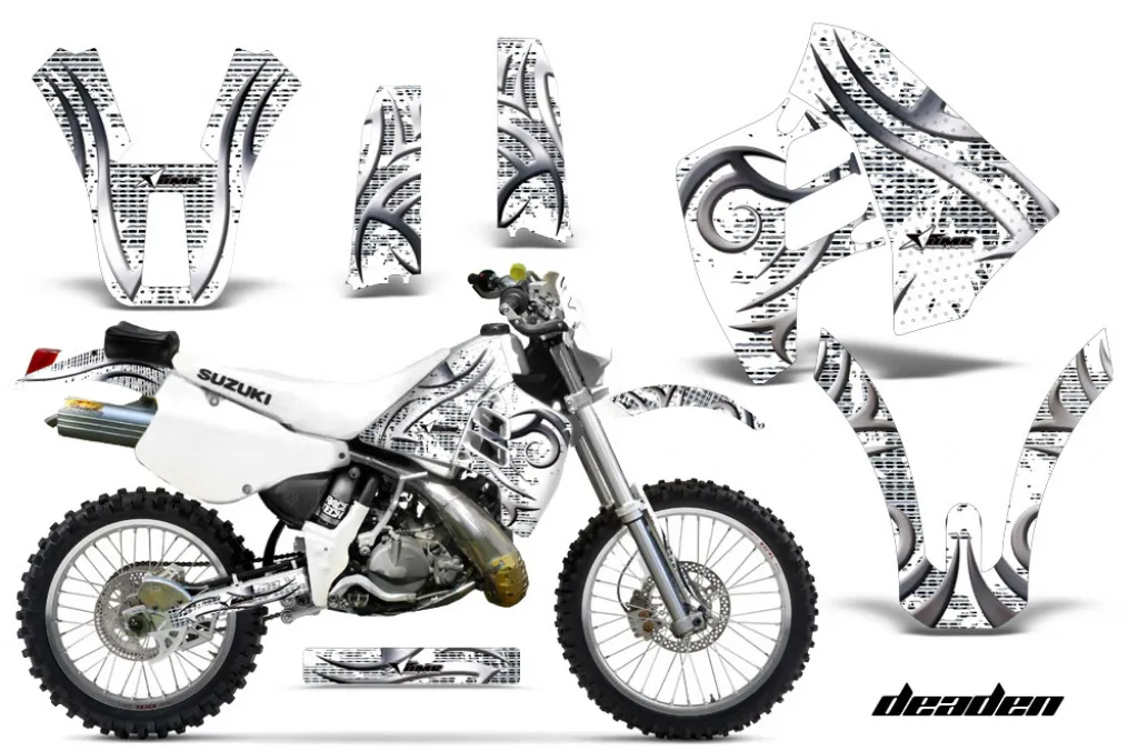 Deaden Weiß ohne Nummernfeldern für Suzuki RMX 250 1989-1998