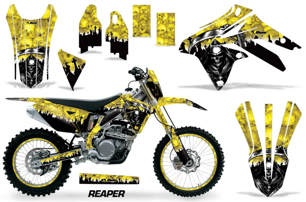 Reaper Gelb mit Nummernfeldern für Suzuki RMX 450Z 2009-2017