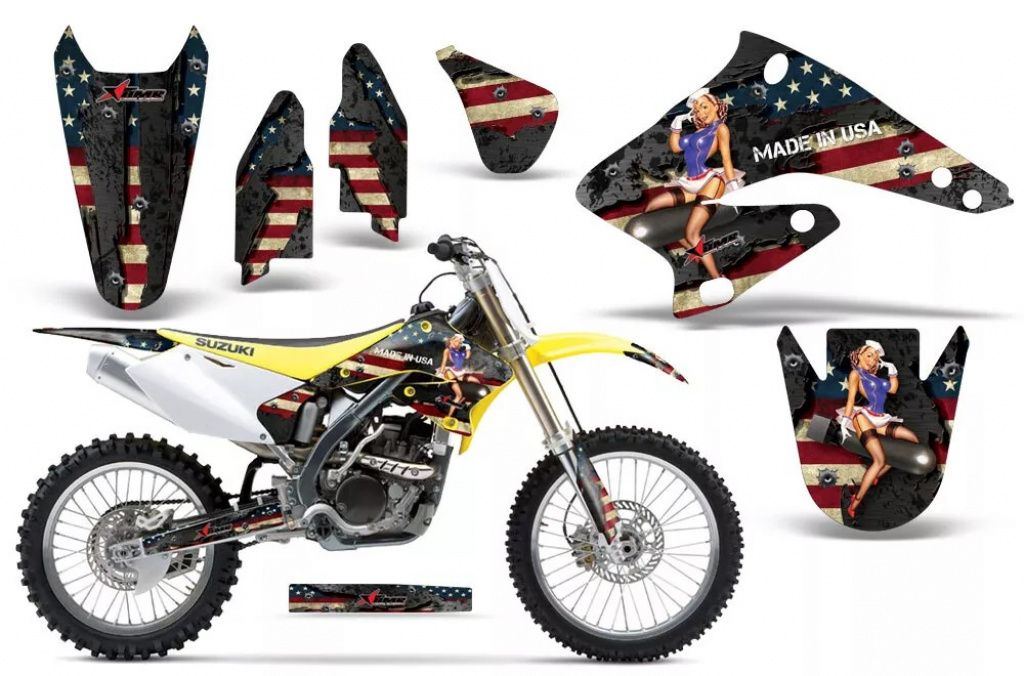 World War 2 ohne Nummernfeldern für Suzuki RMZ 250 2004-2006