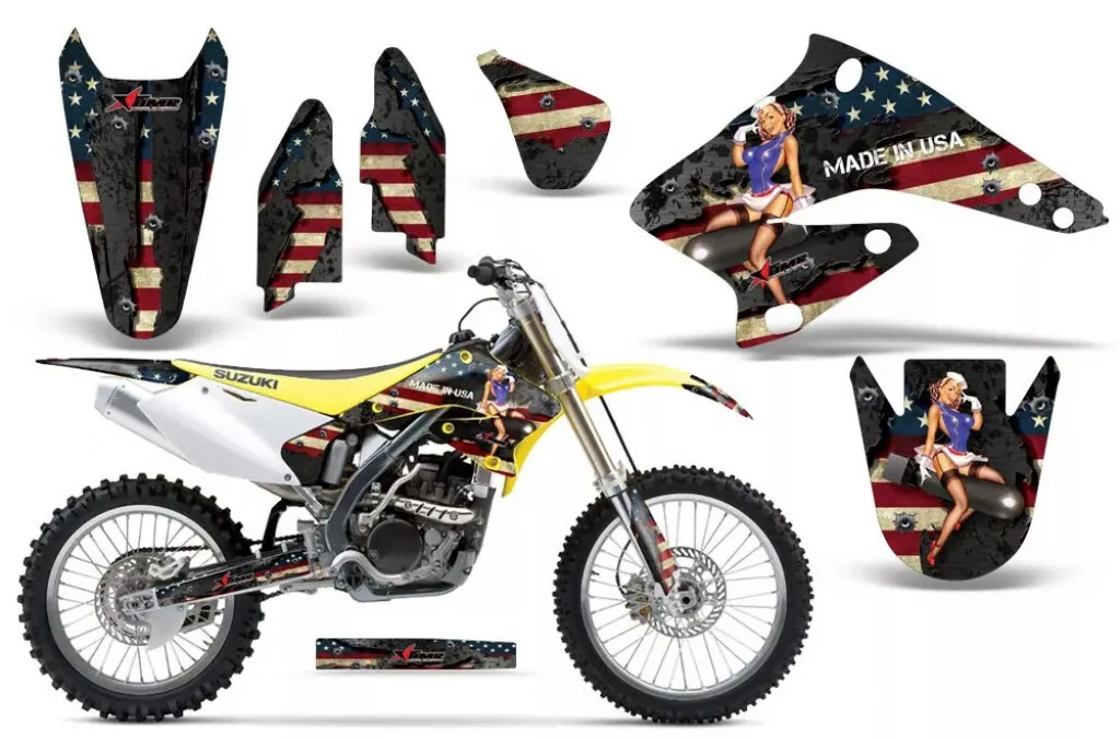 World War 2 ohne Nummernfeldern für Suzuki RMZ 250 2004-2006