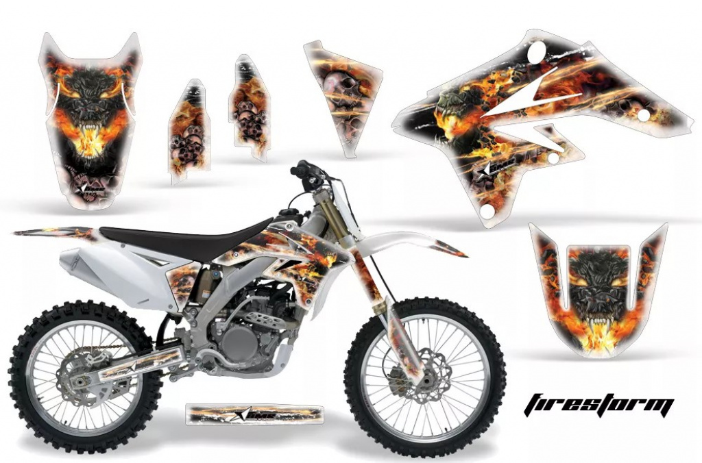 Firestorm Weiß ohne Nummernfeldern für Suzuki RMZ 250 2007-2009
