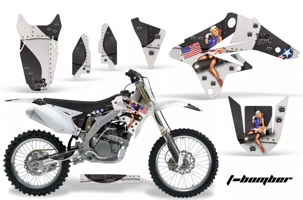 T-Bomber Schwarz ohne Nummernfeldern für Suzuki RMZ 250 2007-2009