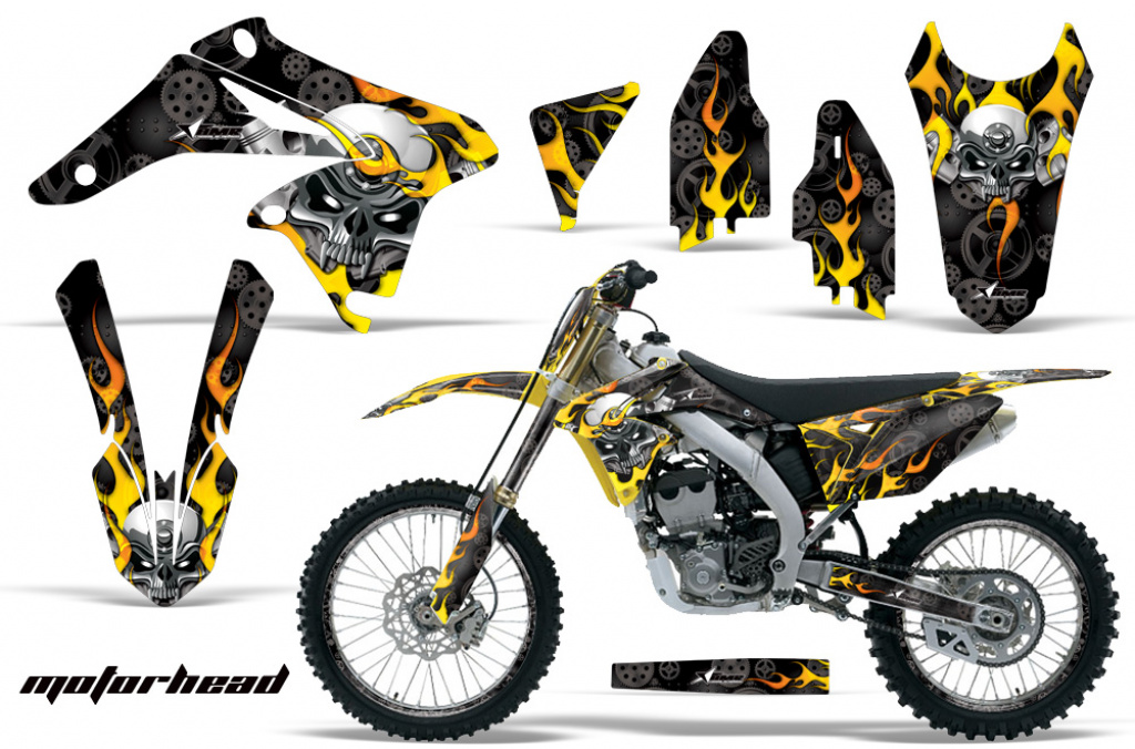 Motorhead Schwarz mit Nummernfeldern für Suzuki RMZ 250 2010-2018