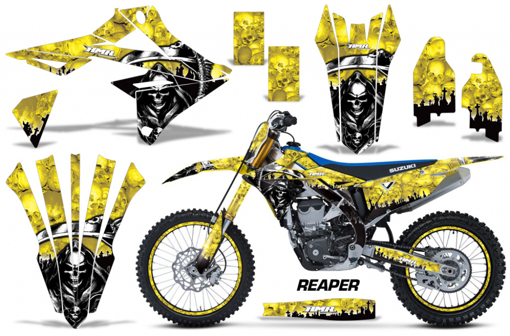 Reaper Gelb mit Nummernfeldern für Suzuki RMZ 450 2018-2025