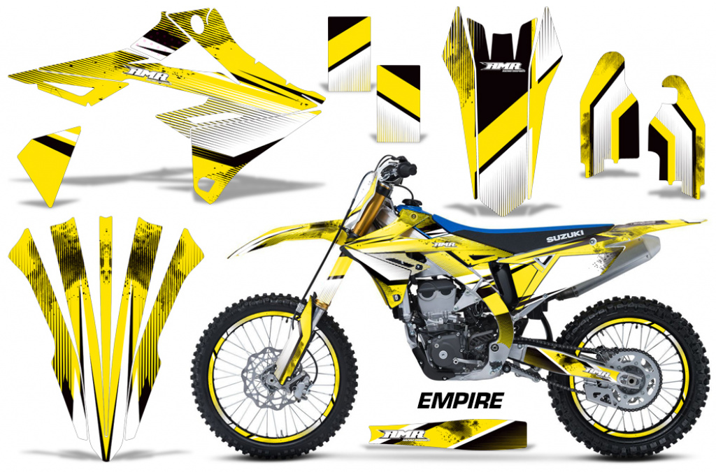 Empire Gelb mit Nummernfeldern für Suzuki RMZ 450 2018-2025