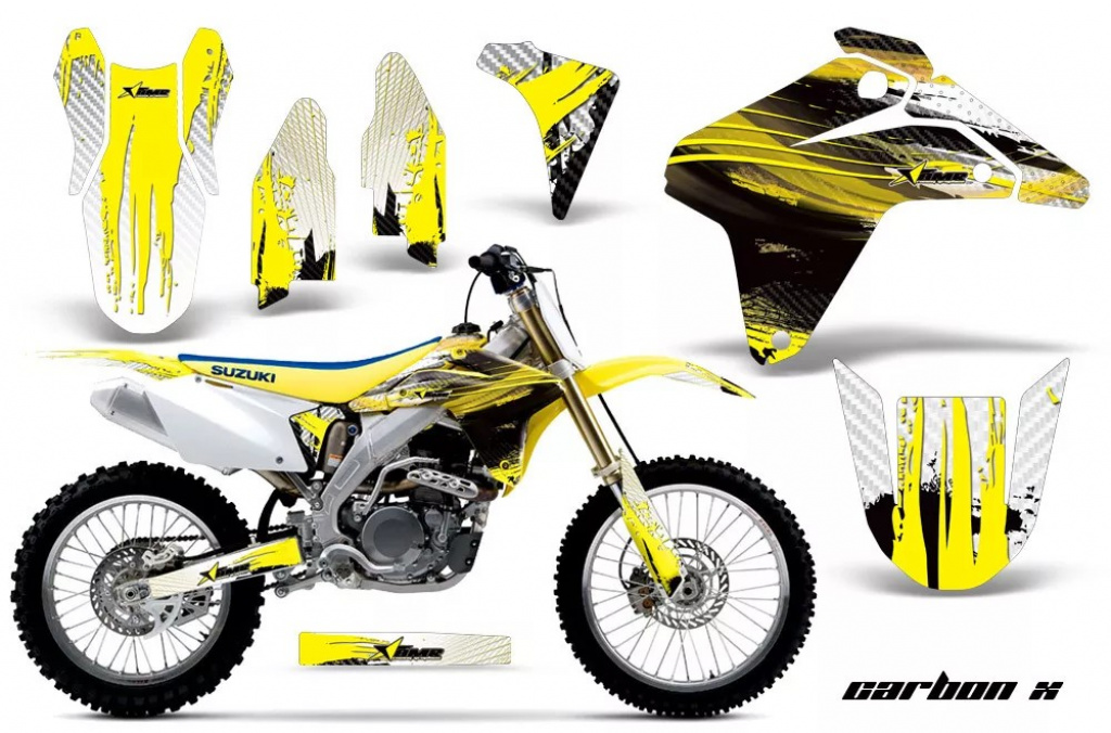 Carbon-X Gelb ohne Nummernfeldern für Suzuki RMZ 450 2005-2006