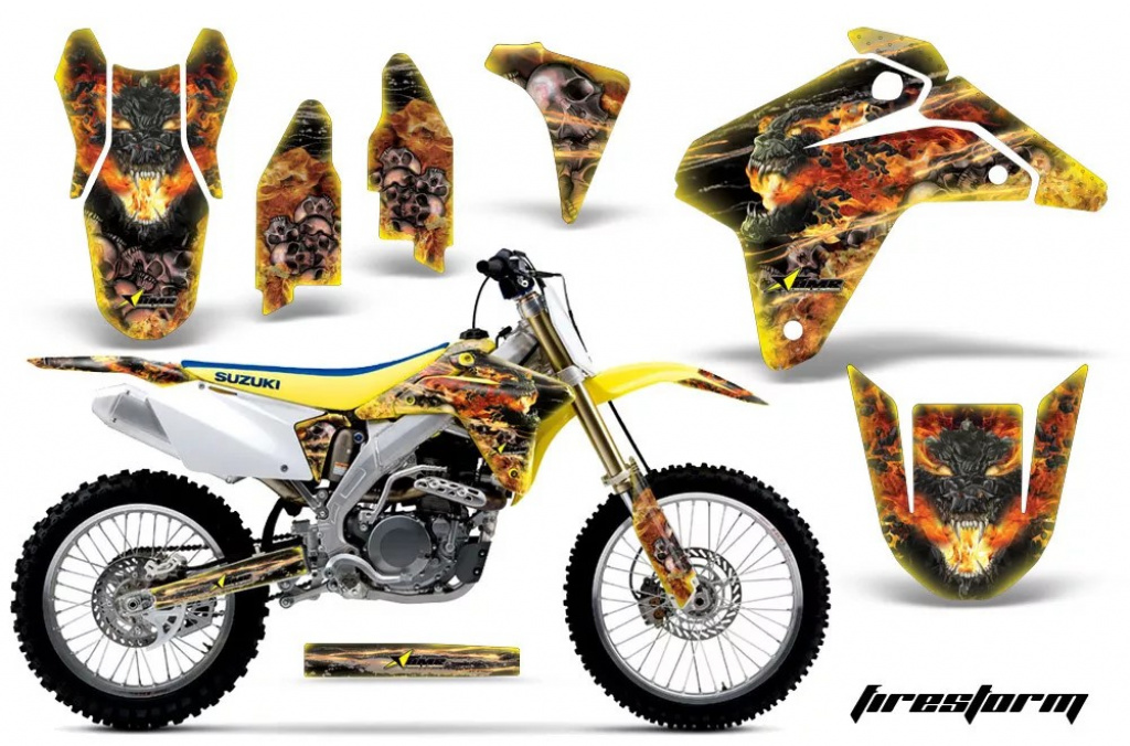 Firestorm Gelb ohne Nummernfeldern für Suzuki RMZ 450 2005-2006